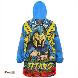 Gold Coast Titans Ripped Legacy Of The Game The ANZAC Spirit Lives On Wearable Blanket Hoodie Aussie Oodie
