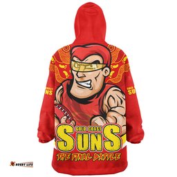 Gold Coast SUNS Final Clash Battle Edition Wearable Blanket Hoodie Aussie Oodie