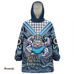 New South Wales Blues Aboriginal Inspired Naidoc Week Custom For Die Hard Fan Supporters Wearable Blanket Hoodie Aussie Oodie