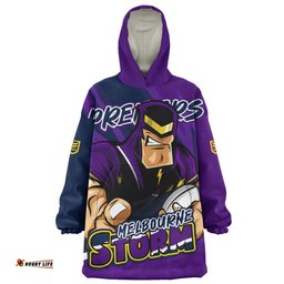Melbourne Storm Chasing Victory 2025 Final Series Pride Wearable Blanket Hoodie Aussie Oodie