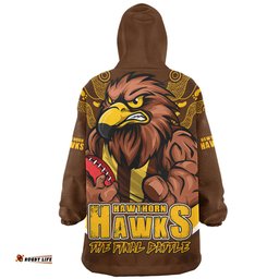 Hawthorn Final Clash Battle Edition Wearable Blanket Hoodie Aussie Oodie