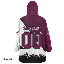 Manly Warringah Sea Eagles Fearless Soul Series Wearable Blanket Hoodie Aussie Oodie