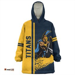 Gold Coast Titans Sport Gold Coast Titans Mascot Quater Style Wearable Blanket Hoodie Aussie Oodie