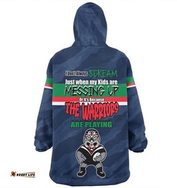 New Zealand Warriors Mother's Day Screaming Mom and Crazy Fan Wearable Blanket Hoodie Aussie Oodie