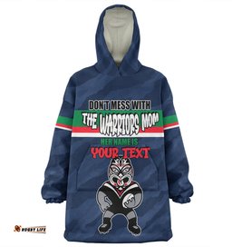 New Zealand Warriors Mother's Day Screaming Mom and Crazy Fan Wearable Blanket Hoodie Aussie Oodie