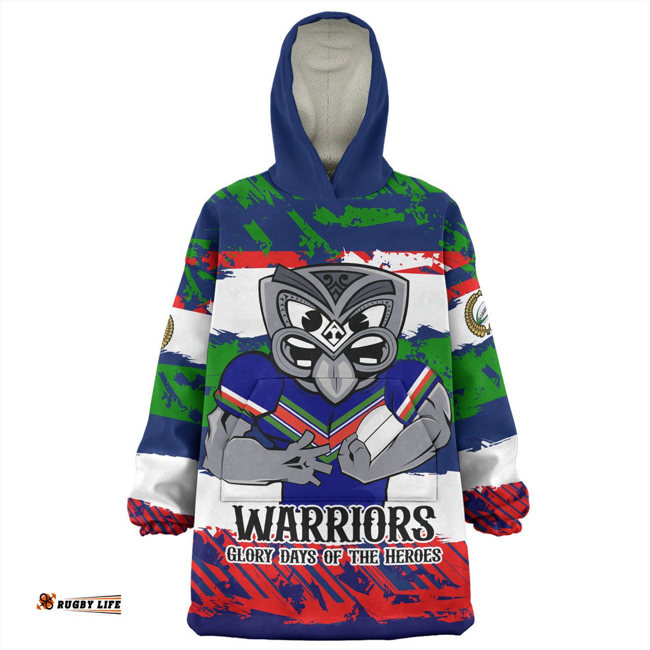 New Zealand Warriors Sport Theme Song Inspired Wearable Blanket Hoodie Aussie Oodie