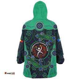 Indigenous Australian Aboriginal NAIDOC Lizard Songlines Edition Wearable Blanket Hoodie Aussie Oodie