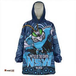 New South Wales Blues State Crusher NSW Blues Wearable Blanket Hoodie Aussie Oodie