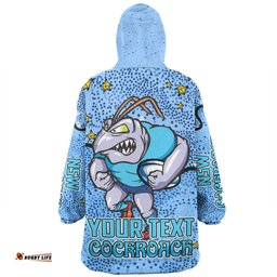 New South Wales Cockroaches Custom Team With Dot And Star Patterns For Tough Fan Wearable Blanket Hoodie Aussie Oodie