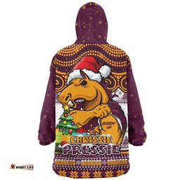 Brisbane Broncos Aussie Ugly Christmas For Die Hard Fan Supporters Wearable Blanket Hoodie Aussie Oodie