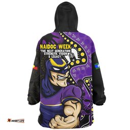 Melbourne Storm NAIDOC Indigenous Warrior Spirit Wearable Blanket Hoodie Aussie Oodie