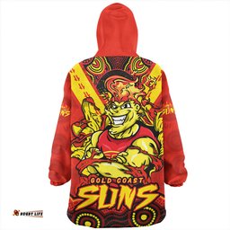 Gold Coast SUNS Ripped Legacy Of The Game Wearable Blanket Hoodie Aussie Oodie