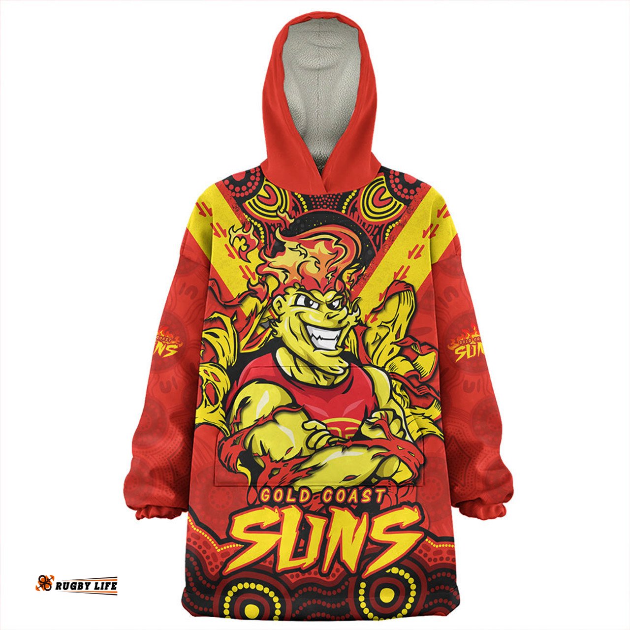 Gold Coast SUNS Ripped Legacy Of The Game Wearable Blanket Hoodie Aussie Oodie