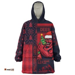 Melbourne Merry Christmas Knit Style Festive Spirit Wearable Blanket Hoodie Aussie Oodie