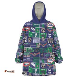 New Zealand Warriors Sport Team Of Us Die Hard Fan Supporters Comic Style Wearable Blanket Hoodie Aussie Oodie