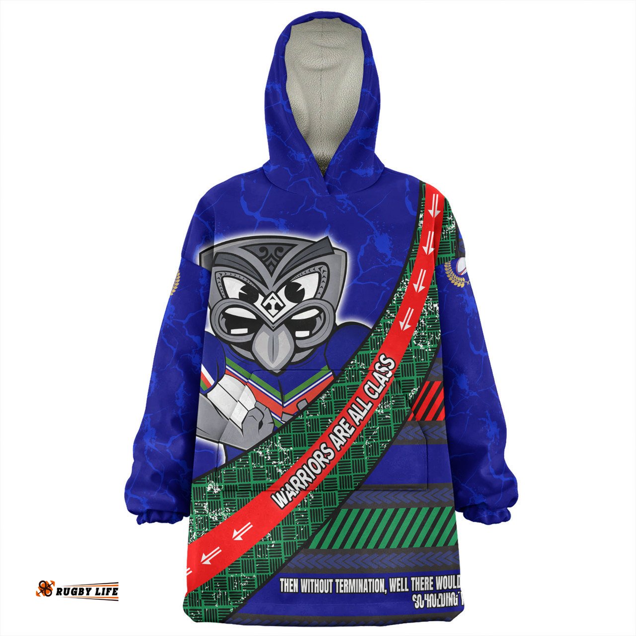 New Zealand Warriors Sport Theme Song For Rugby With Sporty Style Wearable Blanket Hoodie Aussie Oodie