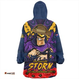 Melbourne Storm Ripped Legacy Of The Game The ANZAC Spirit Lives On Wearable Blanket Hoodie Aussie Oodie