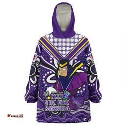 Melbourne Storm Aboriginal Inspired Naidoc Week Custom For Die Hard Fan Supporters Wearable Blanket Hoodie Aussie Oodie