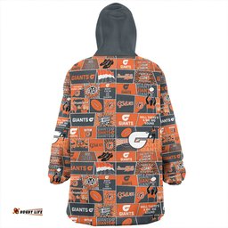 GWS GIANTS Legacy Of The Pride Comic Style Wearable Blanket Hoodie Aussie Oodie