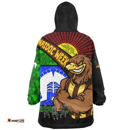 Hawthorn NAIDOC Week Pride Edition Wearable Blanket Hoodie Aussie Oodie
