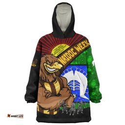 Hawthorn NAIDOC Week Pride Edition Wearable Blanket Hoodie Aussie Oodie