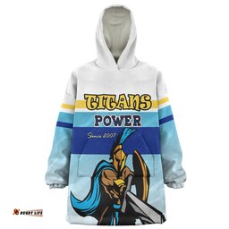 Gold Coast Titans Custom Gold Coast Titans Supporter Wearable Blanket Hoodie Aussie Oodie