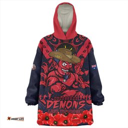 Melbourne Ripped Legacy Of The Game The ANZAC Spirit Lives On Wearable Blanket Hoodie Aussie Oodie