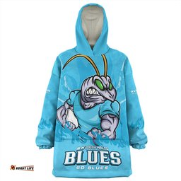 New South Wales Blues Strong Fighting Flame Go Blues Wearable Blanket Hoodie Aussie Oodie