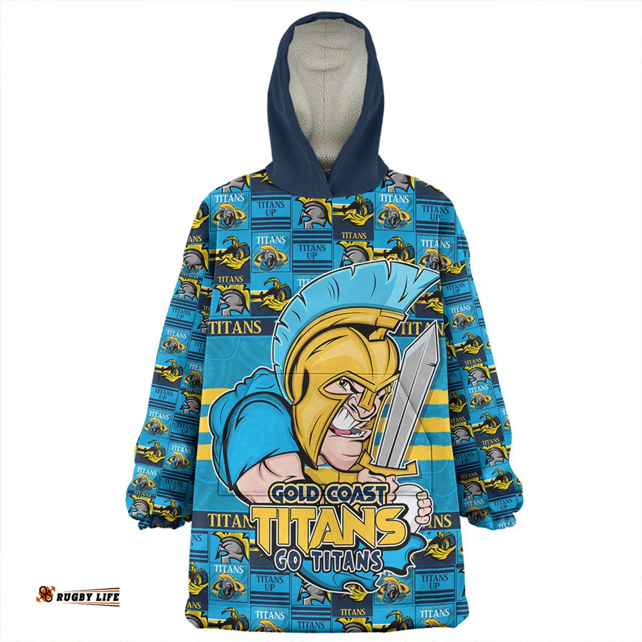 Gold Coast Titans Champions Pride Comic Style Wearable Blanket Hoodie Aussie Oodie