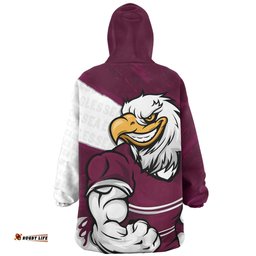 Manly Warringah Sea Eagles Defend The Pride Wearable Blanket Hoodie Aussie Oodie
