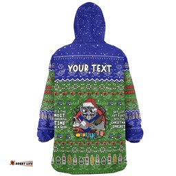 New Zealand Warriors Christmas Custom Chrissie Spirit Wearable Blanket Hoodie Aussie Oodie