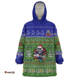 New Zealand Warriors Christmas Custom Chrissie Spirit Wearable Blanket Hoodie Aussie Oodie