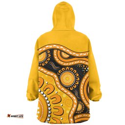 Indigenous Australian Aboriginal Sun Pathway Walkabout Wearable Blanket Hoodie Aussie Oodie