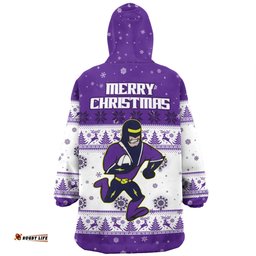 Melbourne Storm Christmas Custom Special Ugly Christmas Wearable Blanket Hoodie Aussie Oodie