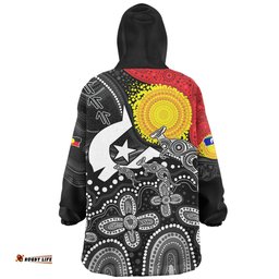 Indigenous Australian Aboriginal Journey Of Generations NAIDOC Edition Wearable Blanket Hoodie Aussie Oodie
