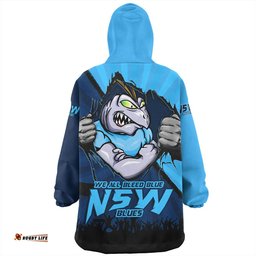 New South Wales Blues Origin Battleground Blues Unleashed Wearable Blanket Hoodie Aussie Oodie