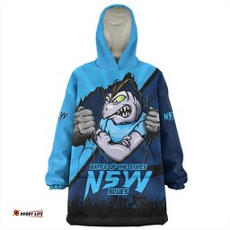 New South Wales Blues Origin Battleground Blues Unleashed Wearable Blanket Hoodie Aussie Oodie