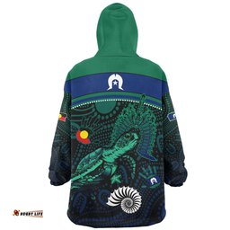 Indigenous Australian Aboriginal Turtle Of The Dreaming NAIDOC Edition Wearable Blanket Hoodie Aussie Oodie