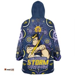 Melbourne Storm Aboriginal Pattern Inspired Victory Is Ours Wearable Blanket Hoodie Aussie Oodie