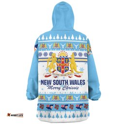 New South Wales Christmas Merry Chrissie Wearable Blanket Hoodie Aussie Oodie