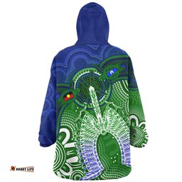 Indigenous Australian Aboriginal Spirit Of The Turtle Dreaming Path Wearable Blanket Hoodie Aussie Oodie