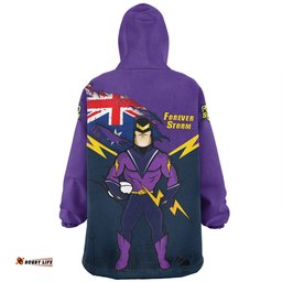 Melbourne Storm Custom For Die Hard Fan Australia Flag Scratch Style Wearable Blanket Hoodie Aussie Oodie