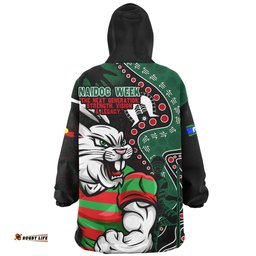 South Sydney Rabbitohs NAIDOC Indigenous Warrior Spirit Wearable Blanket Hoodie Aussie Oodie