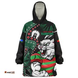 South Sydney Rabbitohs NAIDOC Indigenous Warrior Spirit Wearable Blanket Hoodie Aussie Oodie
