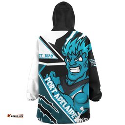 Port Adelaide Battlefield Glory Gear Wearable Blanket Hoodie Aussie Oodie