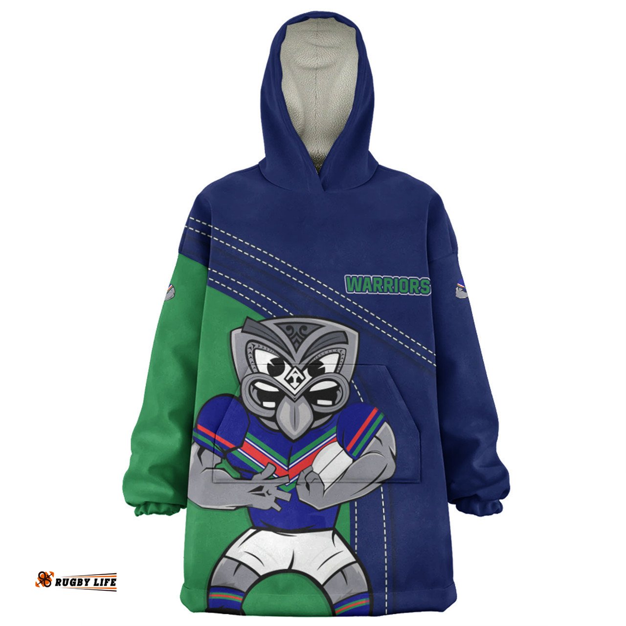 New Zealand Warriors Custom Team Of Us Die Hard Fan Supporters Wearable Blanket Hoodie Aussie Oodie