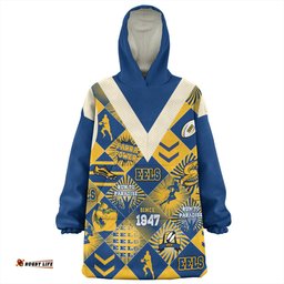Parramatta Eels Sport Argyle Patterns Style Tough Fan Rugby For Life Wearable Blanket Hoodie Aussie Oodie