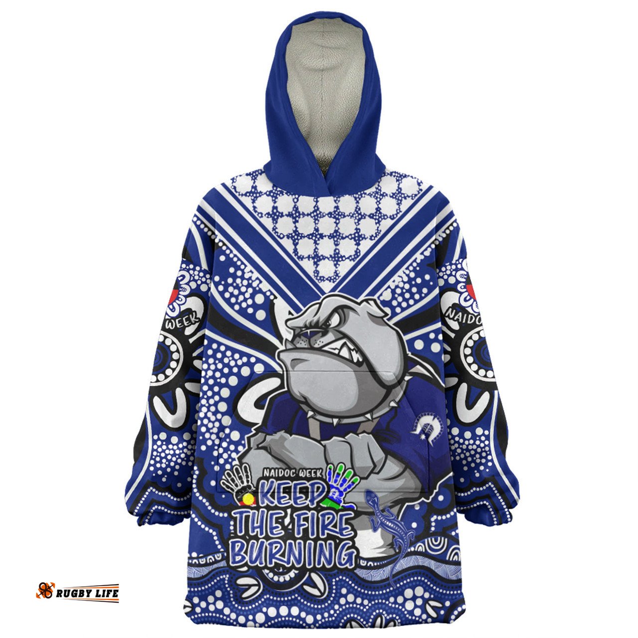 North Queensland Cowboys Aboriginal Inspired Naidoc Week Custom For Die Hard Fan Supporters Wearable Blanket Hoodie Aussie Oodie