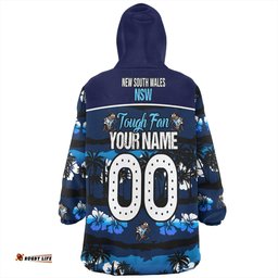 Cockroach Sport Eat Sleep Repeat With Tropical Patterns Wearable Blanket Hoodie Aussie Oodie