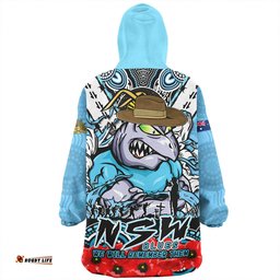 New South Wales Blues Ripped Legacy Of The Game The ANZAC Spirit Lives On Wearable Blanket Hoodie Aussie Oodie